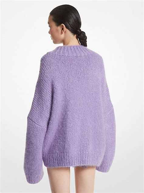 michael kors cardigan mohair silk blush|Mohair and Silk Blend Sweater .